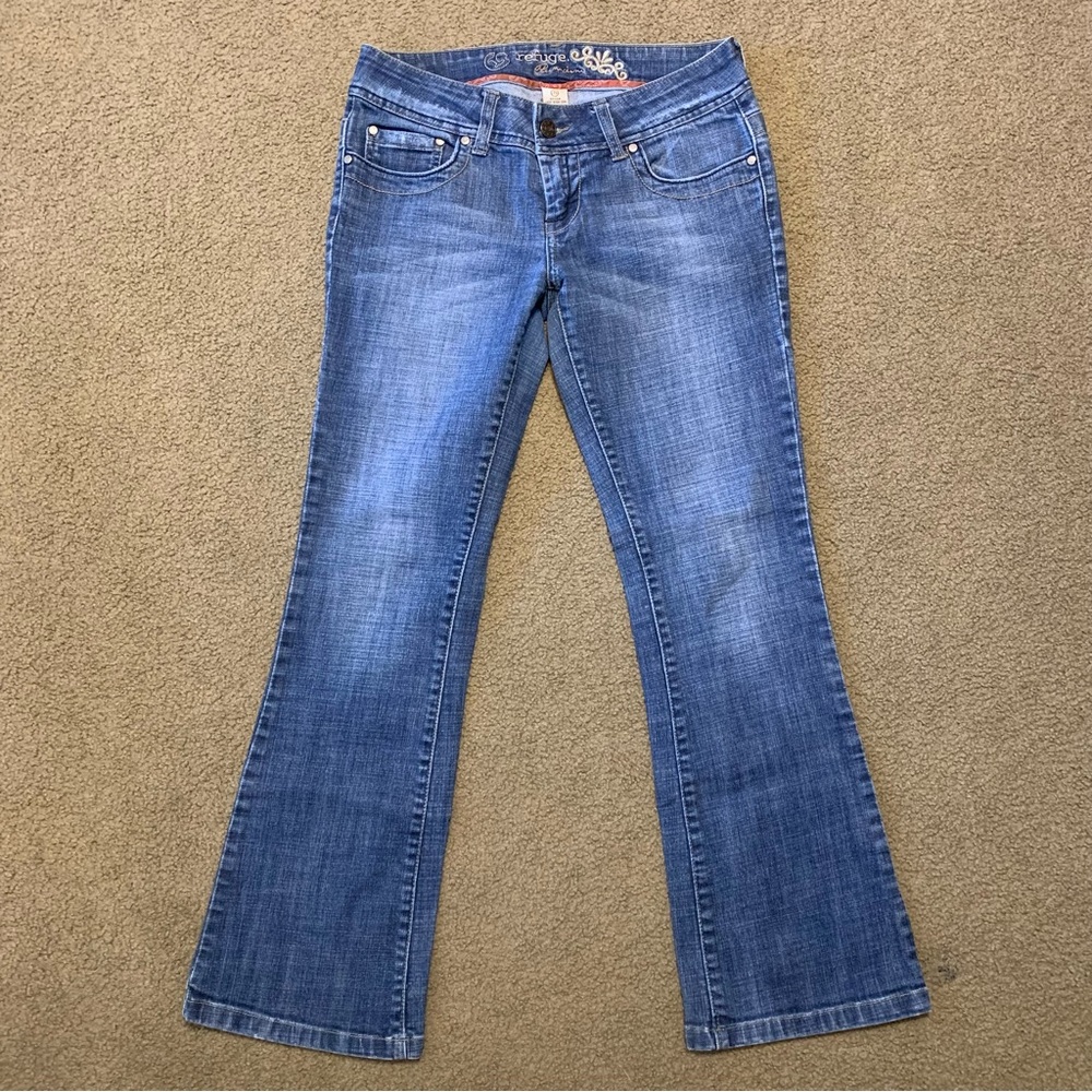 Women’s Refuge Premium thick blue denim boots cut jeans size 7 S